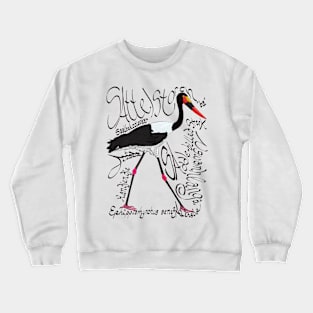 Saddle-billed Stork, Saalbekooievaar Crewneck Sweatshirt